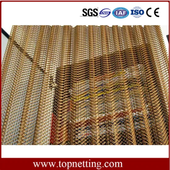 5mm Hole Hanging Cascade Chian Link Wire Mesh Curtain