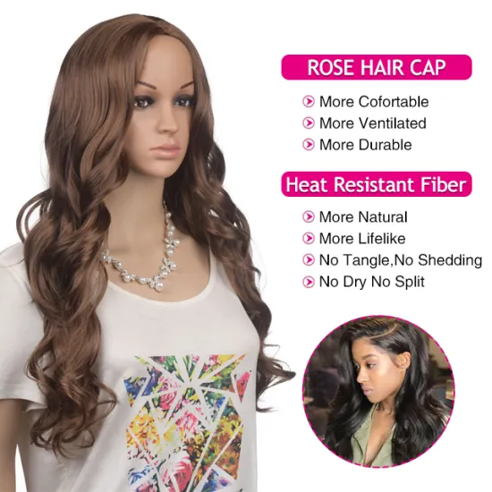 Long Loose Wave Wig loose deep wave hair Wig High Temperature Heat Resistant Fiber 26inches/66cm 260g For black women