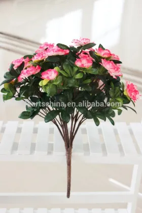 cheap flower plant, 40cm 7 heads artificial azalea flower bonsai, silk flower, plant flower, flower bush