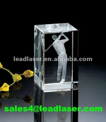 Blank crystal cubes for engraving