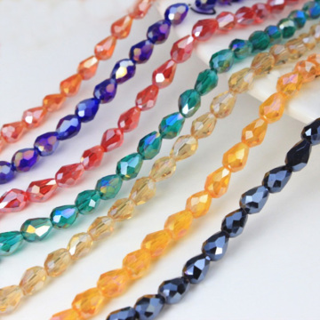 Brave Light Wholesale Faceted Water Drop Teardrop Crystal Glass Beads for DIY Jewelry Making
