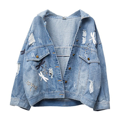 Jacket Section Fashion Embroidery Pattern Blue