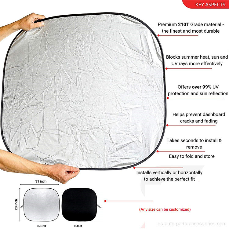 Universal frontal plegable plegable UV Sun Protector