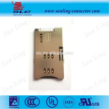 Sim Card Connector 6+2 Pin push H1.8mm