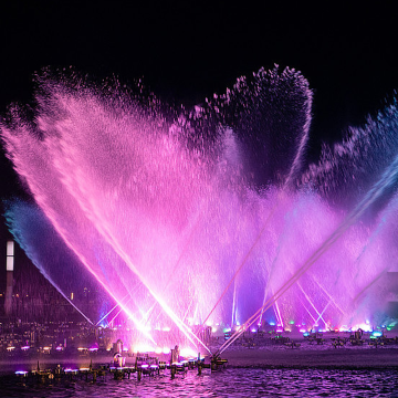 Outdoor Dance Fountain LED Light Sync