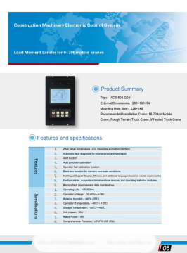 Crawler Crane Load Moment Limiter (ACS-600-Q201)
