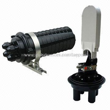 Fiber-optic splice closure, vertical type, mechanical sealing, 12 fibers, maximum of 96 fibers