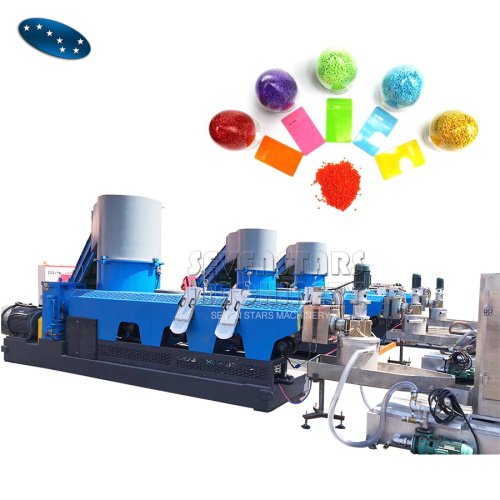 Compact Single Screw Pelletizing Line PE film granulating machine line/PP bags pelletizing machine Manufactory