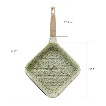 Best Seller Korea Non-Stick Square Frying Pan No Oil Needed