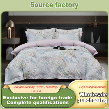 Conjunto de cama bordado premium com design requintado