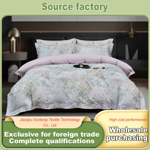 Conjunto de cama bordado premium com design requintado