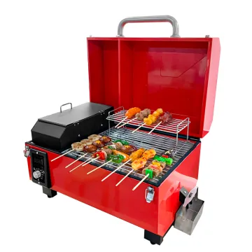 2024 hot Wood Pellet BBQ stainless steel grill smoker Pellet burner Barbecue outdoor Portable bbq grills