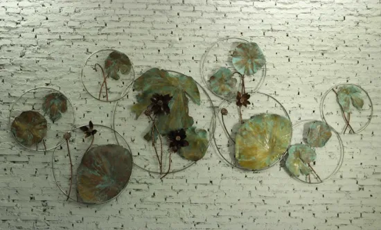 modern copper wall art sculpture