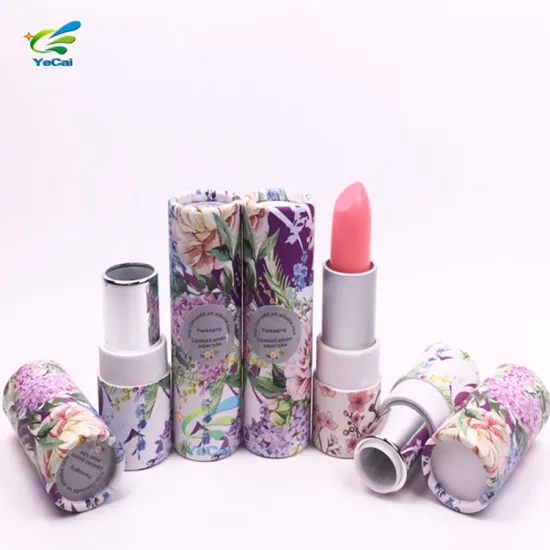 2018 New products style eco friendly custom push up paper tube packaging for lip balm
