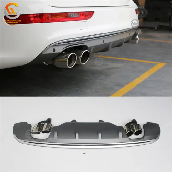 SQ5 Style Rear Diffuser Lip with Exhaust Tips for 2009-2016 Audi Q5