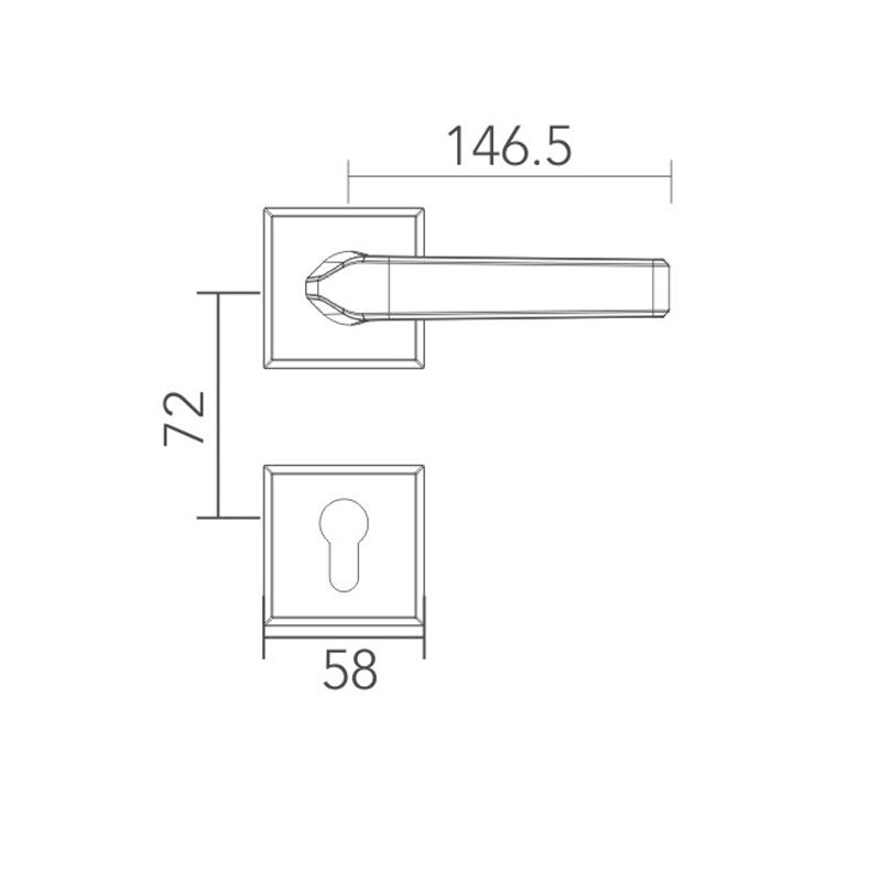 Stainless steel door lock