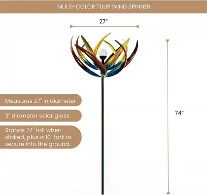Colorful Tulip Wind Spinner