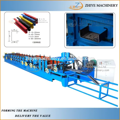 C Z Purlin Automatic metal roof panel roll forming machine/Updated Tech C Z Channel Purlin Roll Forming Machinery