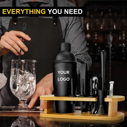 Stainless Steel Black Bartender Kit