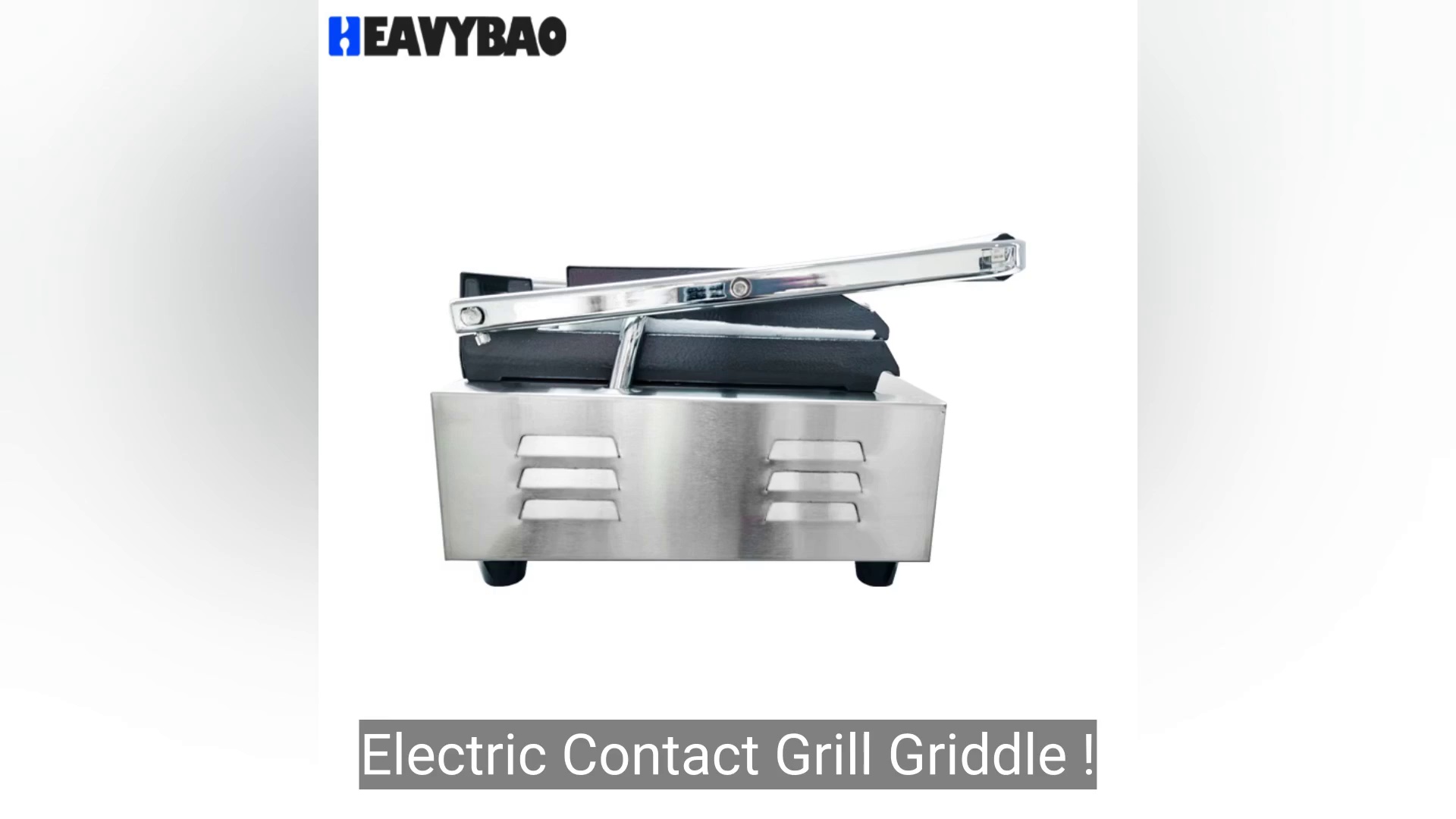 Double Plate Electric Sandwich Panini Kamado Contact Grill Griddle