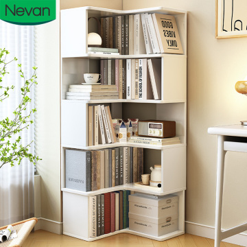Wholesale Custom White Wooden Bookshelf for Children's Home Living Room