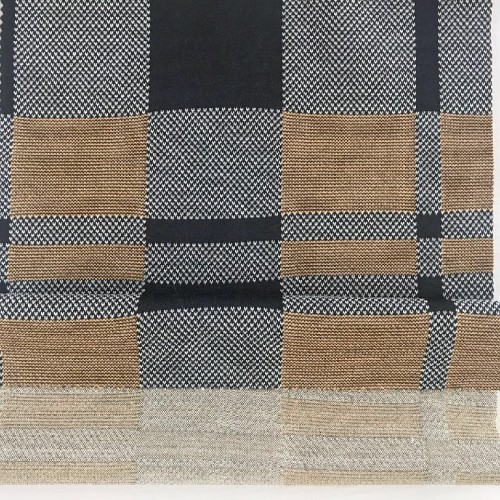 Karierter Jacquard-Strickstoff