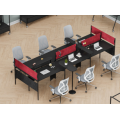 Modular Office Desk with Drawers and Chair Set 6 Person Staff Cubicle Office Partition Workstation Desks Office Table