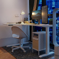 Verstelbare gaming staande witte elektrische zit-sta bureau