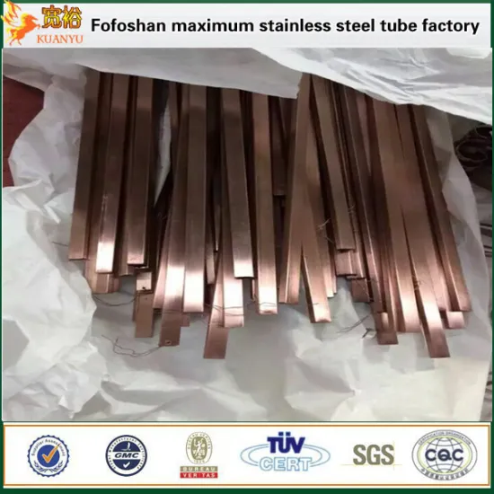 color stainless steel beautiful color tube champagne gold color