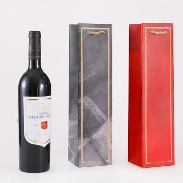 Printed red wine packaging tote bag