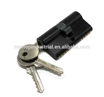 High Quality Brass Euro Profile Modern Black Electrophoretic Coated Cylinder Lock
