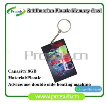 sublimation 8GB USB 55*86.5mm rectangle plastic U flash disk