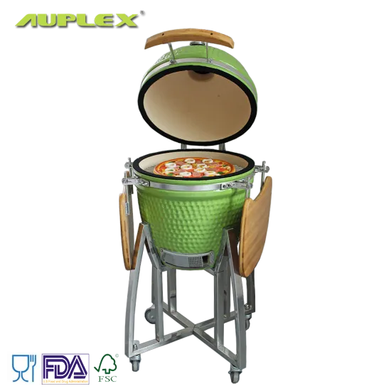 18-Inch Kamado BBQ Grill: AUPLEX Mini Egg-Shaped Charcoal Smoker