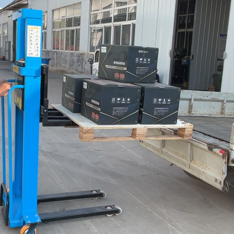 CE 1000Kg Semi Electric Pallet Stacker: Full Automatic RC Self-Loading Battery Hydraulic Portable Hand Lifter Forklift