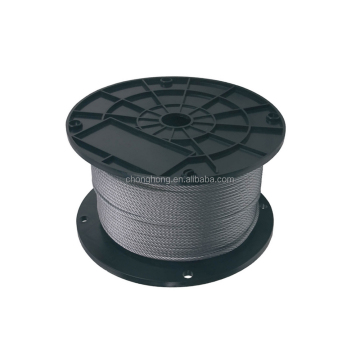 Pembekal China untuk Borong 7x7 &amp; 7x19 Galvanized Steel Wire Rope and Aircraft Cable, mesyuarat piawaian MIL-DTL-83420, saiz dari 3/64 \ "hingga 3/8 \