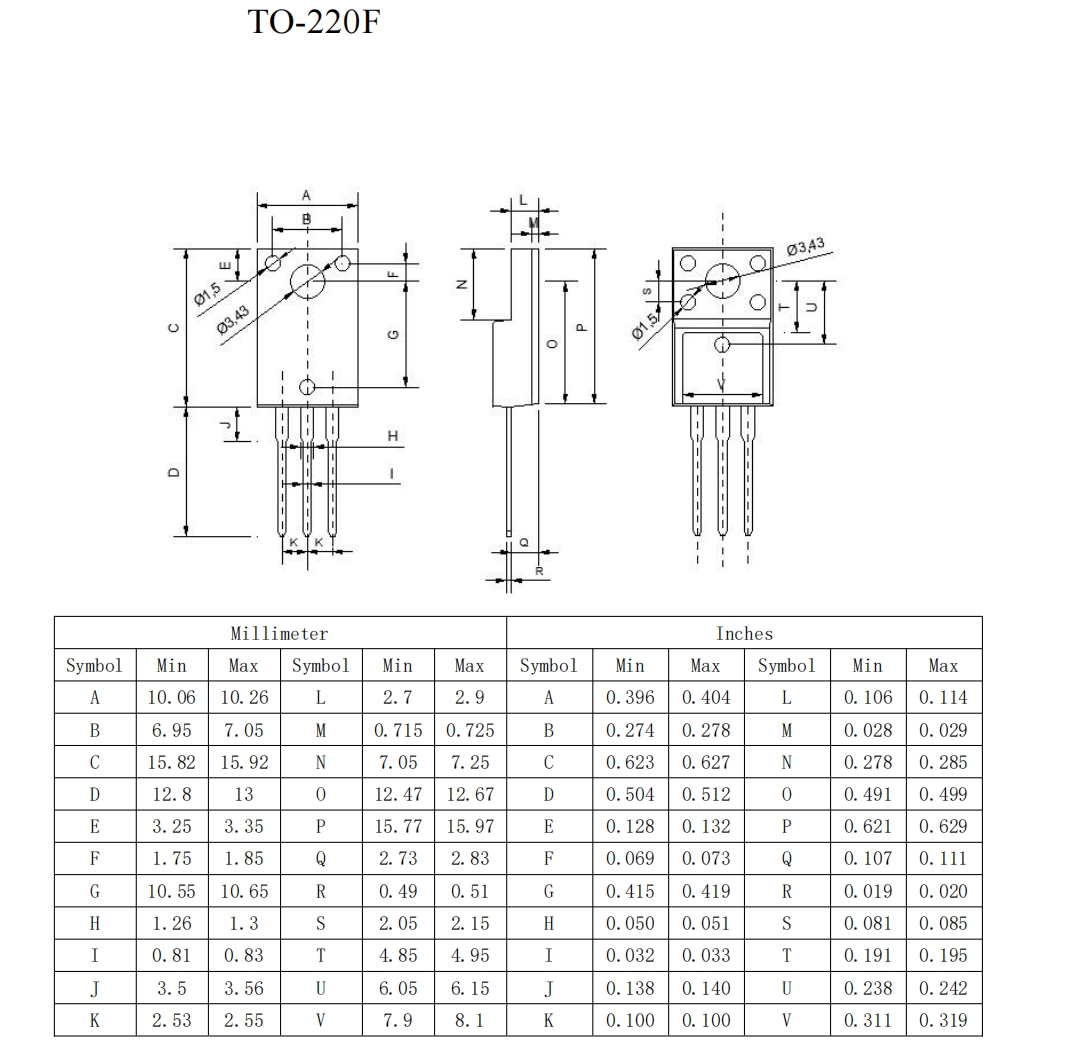 YZPST-BTA312X-600D PACKAGE