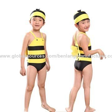 Bee Children's Bathing Suit, 100% Polyester Lining, Various Colors, Designs and Sizes Accepted