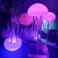 Lámpara de escritorio de medusas moderna con función de luz nocturna LED