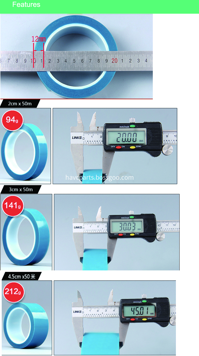 Features of refrigeration tape