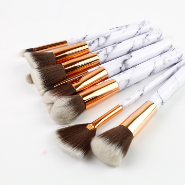 Escova de maquiagem Kabuki, escovas de maquiagem de cabelo sintético, pincel de madeira Kabuki