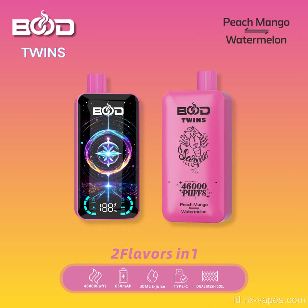 Harga grosir Bood Twins 46000 Puffs