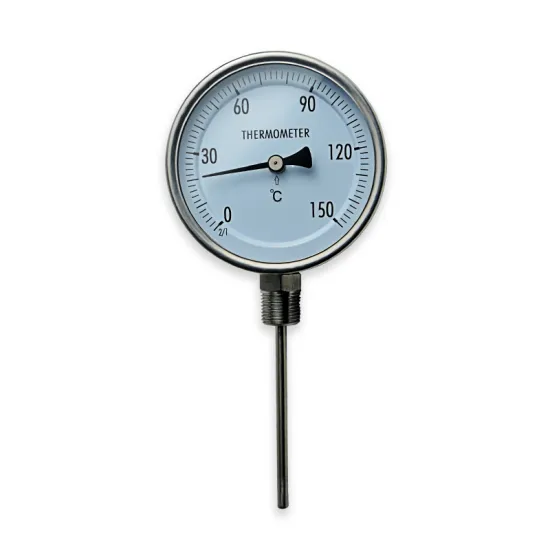 high temperature long industrial bimetal thermometer