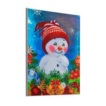Snowman de Noël peinture de peinture de diamant 5D peinture décorative