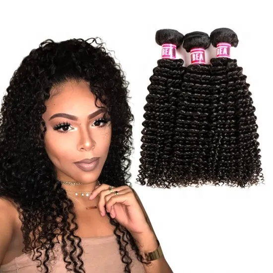 Msbeauty Cheap Raw Brazilian 100% Human Hair Kinky Curly Bundles Virgin Mink Brazilian Cuticle Aligned Hair Extensions