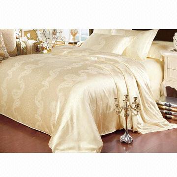Ranjang Jacquard menetapkan dengan jelas gambar bunga, bunga