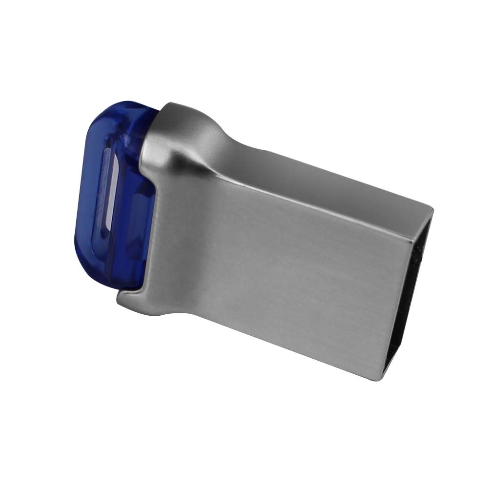 Unidad flash USB de metal azul portátil