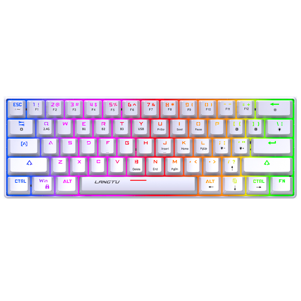 3 Mode Wireless 60 Percent Mechanical Gaming Keyboard