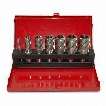6-piece HSS Drill Bit Set, Made of Steel with Iron Box, Adopting Multiple-ply Cutting