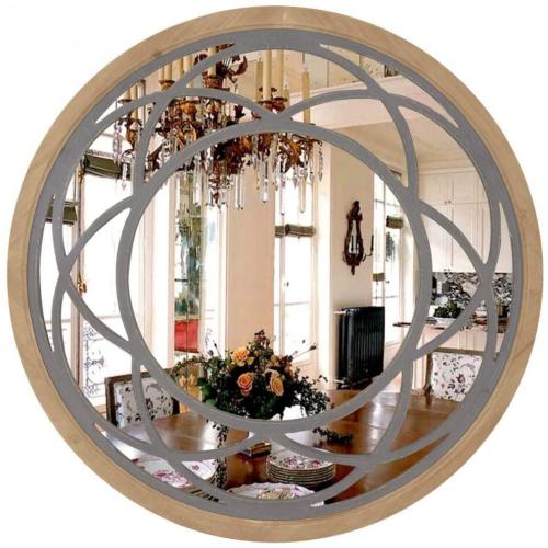 Rustic Round Decorative Large Wall Mirror