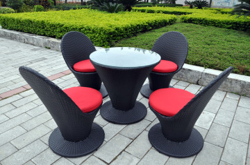 Latest Black Synthetic Wicker Furniture Lounge Chair